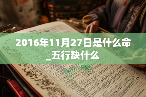 2016年11月27日是什么命_五行缺什么