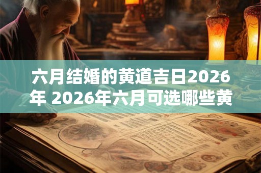 六月结婚的黄道吉日2026年 2026年六月可选哪些黄道吉日结婚