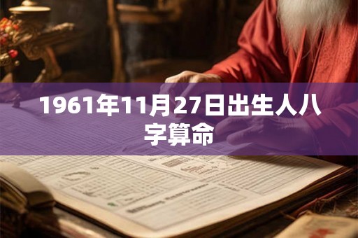 1961年11月27日出生人八字算命
