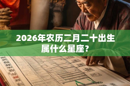 2026年农历二月二十出生属什么星座？