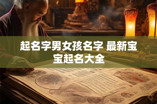 起名字男女孩名字 最新宝宝起名大全