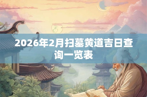 2026年2月扫墓黄道吉日查询一览表