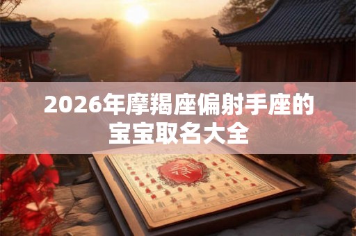 2026年摩羯座偏射手座的宝宝取名大全