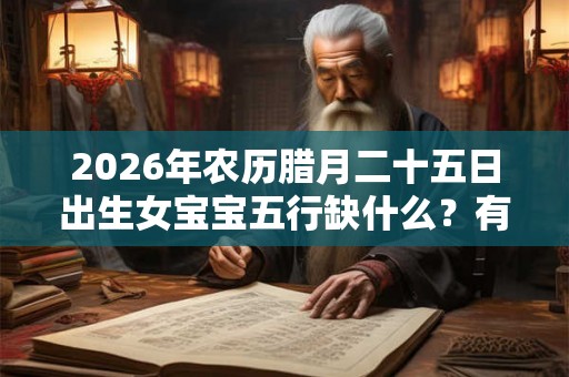 2026年农历腊月二十五日出生女宝宝五行缺什么？有哪些好听名字？