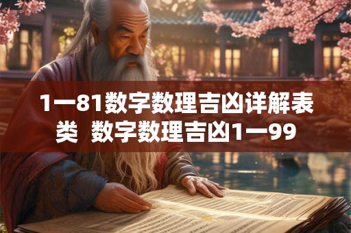 1一81数字数理吉凶详解表类 数字数理吉凶1一99 1一81数字数理吉凶详解表类 数字数理吉凶1一99