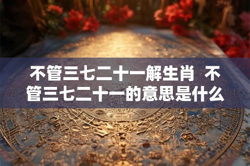 不管三七二十一解生肖  不管三七二十一的意思是什么生肖