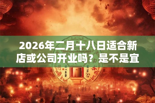 2026年二月十八日适合新店或公司开业吗？是不是宜开业的日子？