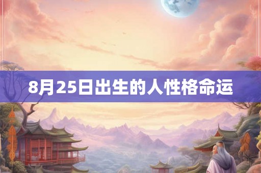 8月25日出生的人性格命运