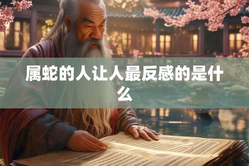 属蛇的人让人最反感的是什么