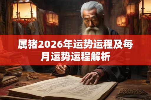属猪2026年运势运程及每月运势运程解析