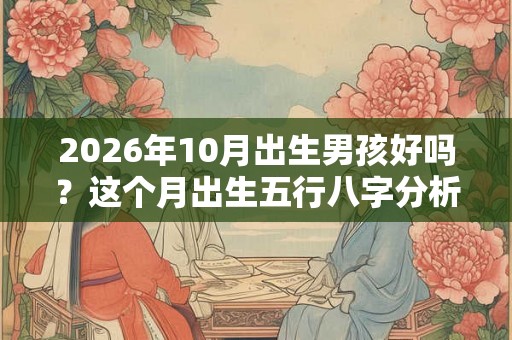 2026年10月出生男孩好吗？这个月出生五行八字分析