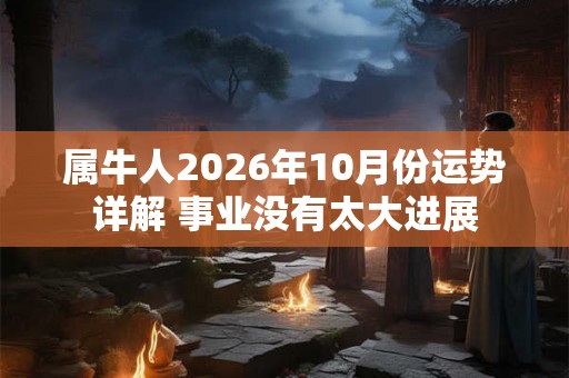 属牛人2026年10月份运势详解 事业没有太大进展