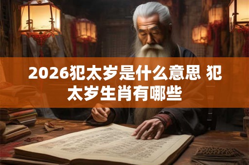 2026犯太岁是什么意思 犯太岁生肖有哪些 2026犯太岁是什么意思 犯太岁生肖有哪些