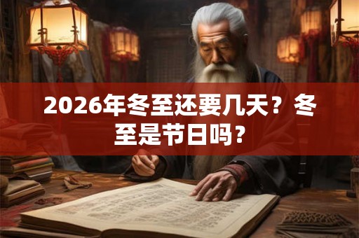 2026年冬至还要几天？冬至是节日吗？
