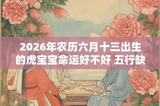 2026年农历六月十三出生的虎宝宝命运好不好 五行缺什么