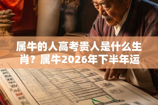 属牛的人高考贵人是什么生肖？属牛2026年下半年运势？