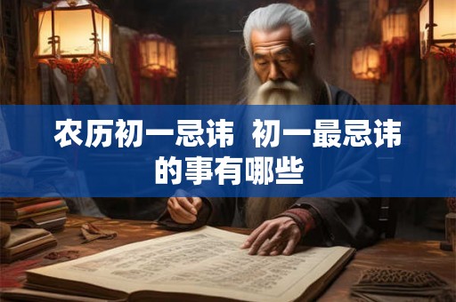 农历初一忌讳  初一最忌讳的事有哪些