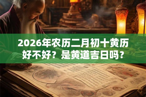2026年农历二月初十黄历好不好？是黄道吉日吗？