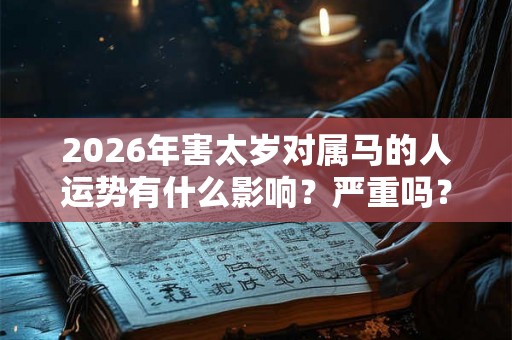 2026年害太岁对属马的人运势有什么影响？严重吗？
