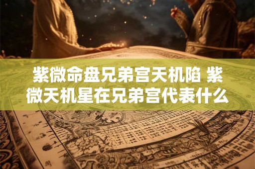 紫微命盘兄弟宫天机陷 紫微天机星在兄弟宫代表什么