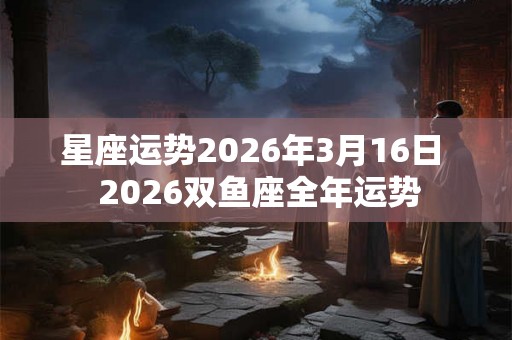 星座运势2026年3月16日  2026双鱼座全年运势