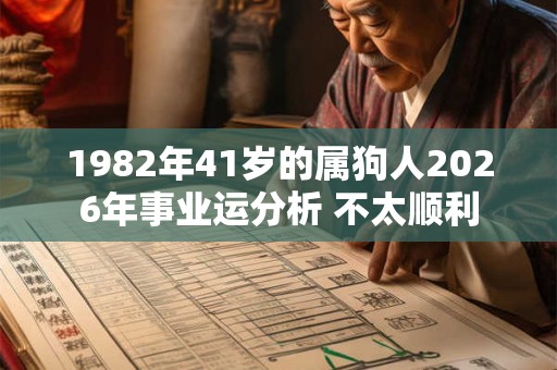 1982年41岁的属狗人2026年事业运分析 不太顺利