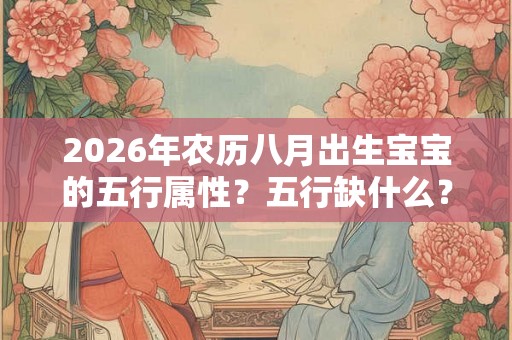2026年农历八月出生宝宝的五行属性？五行缺什么？