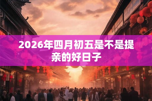 2026年四月初五是不是提亲的好日子 2026年四月初五是不是提亲的好日子
