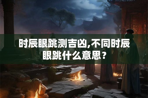 时辰眼跳测吉凶,不同时辰眼跳什么意思? 时辰眼跳测吉凶,不同时辰眼跳什么意思?