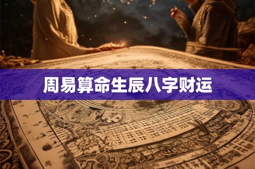 周易算命生辰八字财运