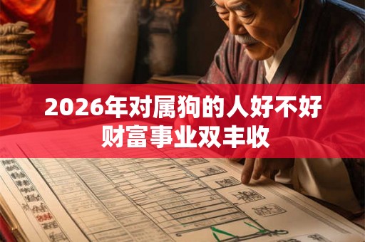 2026年对属狗的人好不好 财富事业双丰收