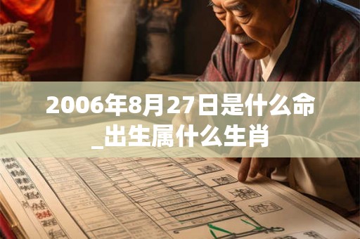 2006年8月27日是什么命_出生属什么生肖