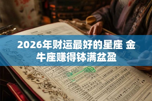 2026年财运最好的星座 金牛座赚得钵满盆盈