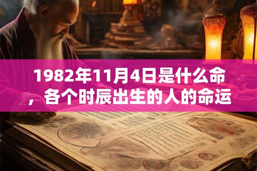 1982年11月4日是什么命,各个时辰出生的人的命运 1982年11月4日是什么命,各个时辰出生的人的命运