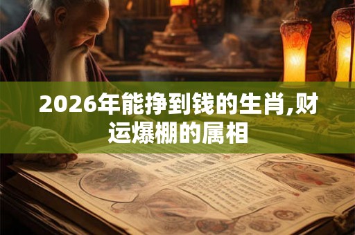 2026年能挣到钱的生肖,财运爆棚的属相