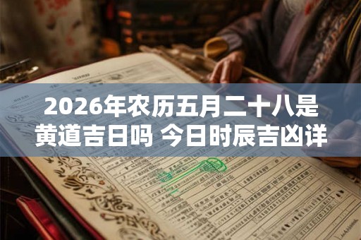 2026年农历五月二十八是黄道吉日吗 今日时辰吉凶详细查询