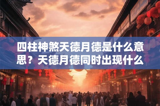 四柱神煞天德月德是什么意思？天德月德同时出现什么意思？