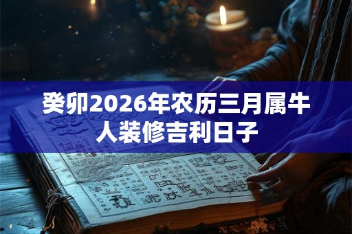 癸卯2026年农历三月属牛人装修吉利日子