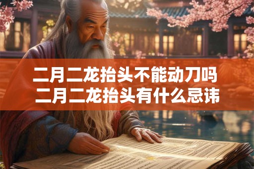 二月二龙抬头不能动刀吗 二月二龙抬头有什么忌讳