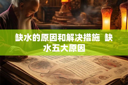 缺水的原因和解决措施  缺水五大原因