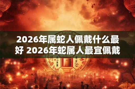 2026年属蛇人佩戴什么最好 2026年蛇属人最宜佩戴何物