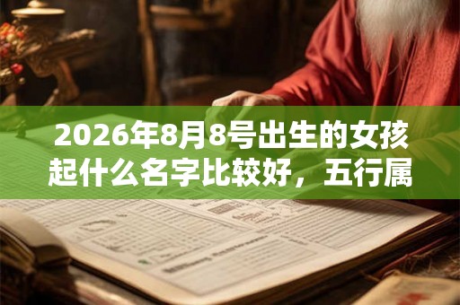 2026年8月8号出生的女孩起什么名字比较好，五行属什么
