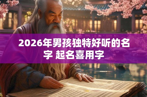 2026年男孩独特好听的名字 起名喜用字