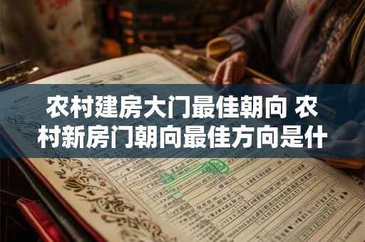 农村建房大门最佳朝向 农村新房门朝向最佳方向是什么