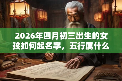 2026年四月初三出生的女孩如何起名字，五行属什么