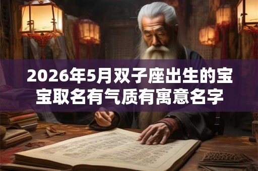 2026年5月双子座出生的宝宝取名有气质有寓意名字