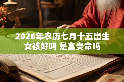 2026年农历七月十五出生女孩好吗 是富贵命吗 2026年农历七月十五出生女孩好吗 是富贵命吗