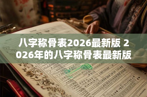 八字称骨表2026最新版 2026年的八字称骨表最新版是什么