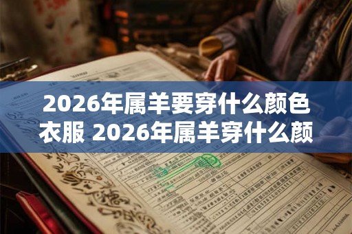 2026年属羊要穿什么颜色衣服 2026年属羊穿什么颜色