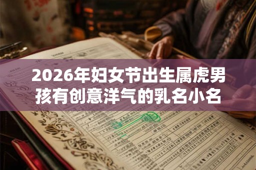 2026年妇女节出生属虎男孩有创意洋气的乳名小名